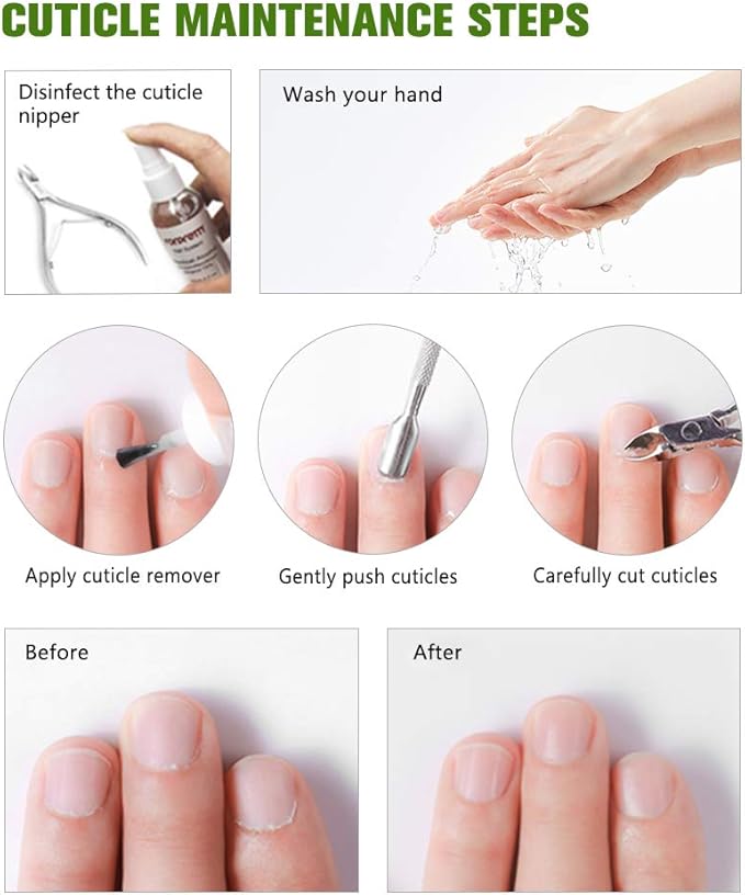 BEZOX Cuticle Clippers - Stainless Steel Professional Cuticle Cutter Hangnails Trimmers - Full Jaw Manicure Cuticle Nipper(6mm)