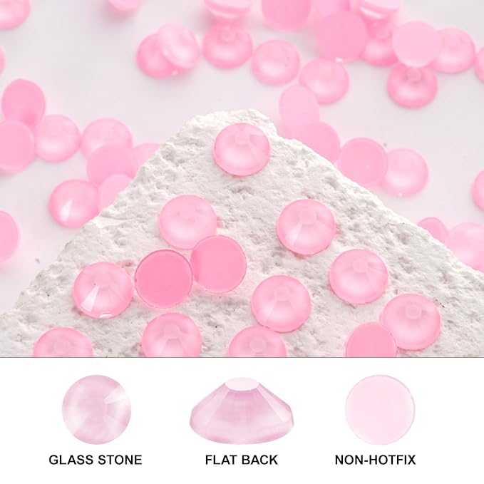 Novani 3000 Pieces Flatback Rhinestones Glass Round Gems Mocha Rose Crystals for Nail Art DIY Crafts Clothes Shoes,SS16,3.8-4.0mm