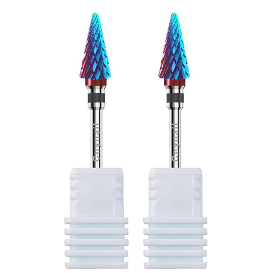 3/32" 2PCS Clean Umberllas Bits Extra Coarse Grit Carbide Cuticle Cleaner Bit for Electric Nail Drills – Professional Manicure Tool for Nail Salons and Home Use (XC Grit. Purple)