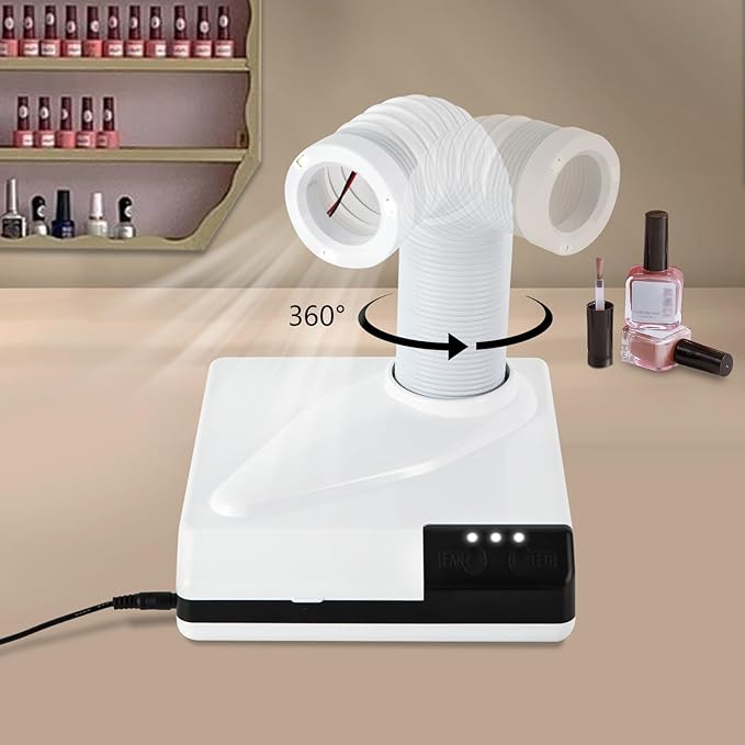 MOCHAG 60W Dental Polishing Dust Collector, Dentistry Vacuum Cleaner Dust Collector Fan Vacuum Cleaner with Fan and LED Dual Function, Polishing Suction Machine for Dental Lab,White