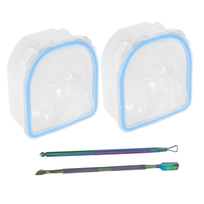 Manicure Soak Bowl Set Durable Hand Soaking Bowls for Nail Art Dead Skin Softening and Home Diy Manicure Blue Nail Care Kit