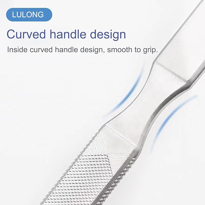 Diamond Dust Nail File - Stainless Steel Nail Dresser Nail Buffering Files - 9 Inch (7inch- 180-4)