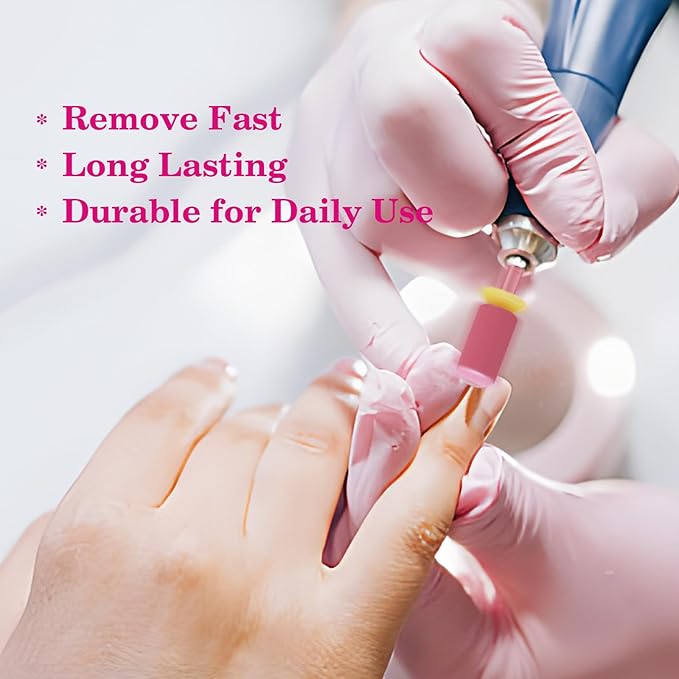 3/32" Large Barrel Smooth Round Top Tungsten Carbide Nail Drill Bit Safety Bit for Gel & Acrylic Removal, 2-Way Rotating Efile Tip, Salon Electric File Accessory (XF Grit, Rose Red)