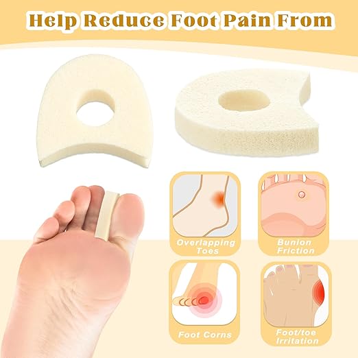 TrelaCo 30 Pcs Foam Toe Separators Spacers for Corn Relieves,1/4 Inch, Pain from Bunions, Blister and Hammer Toe Relief