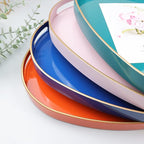 Gold Oval Decorative Tray with Handles, Versatile Serving Tray - Image 6