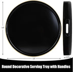 Black Round Decorative Tray - Image 3