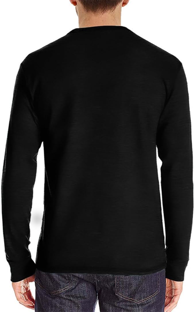 Lexiart Mens Fashion Henley Shirts Long Sleeve Button Cotton T-Shirt with Pocket