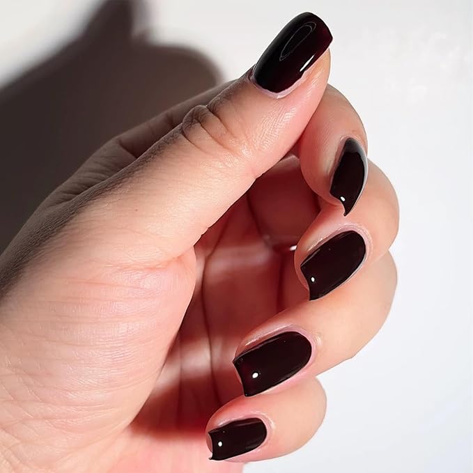 Cherry Red Quick Dry Nail Polish, Black Red Chip Resistant Manicure, Non-Toxic, Vegan, Cruelty Free, 12ml, Fast Drying in 60 Seconds (Wicked)