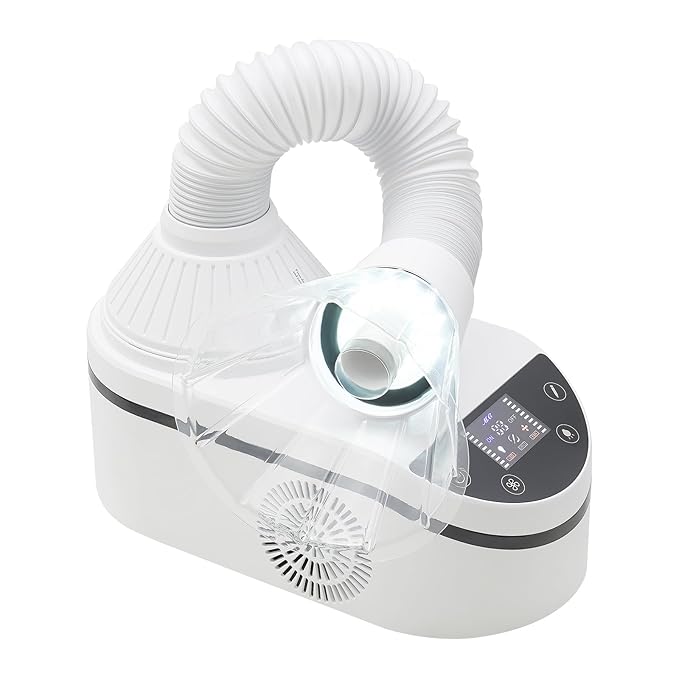 Nail Dust Collecting Machine, Adjustable Speed Nail Dust Collector with Reusable Filter, Tabletop Nail Dust Cleaning Machine for Acrylic Gel Nails Polishing, Nail Salon