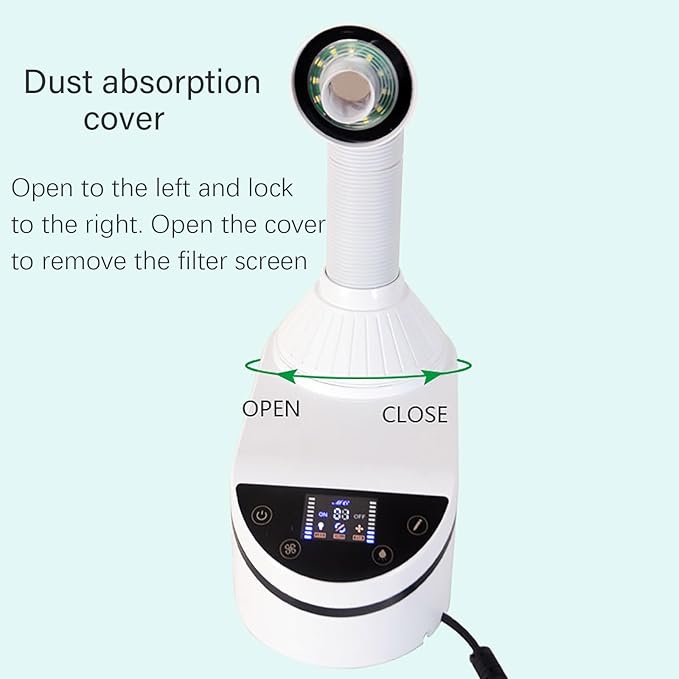 Nail Dust Collector 230W With LED Light and Drill 100-230V Multifunctional Extractor for Acrylic Gel Nails, Salon (Machine With Filter)