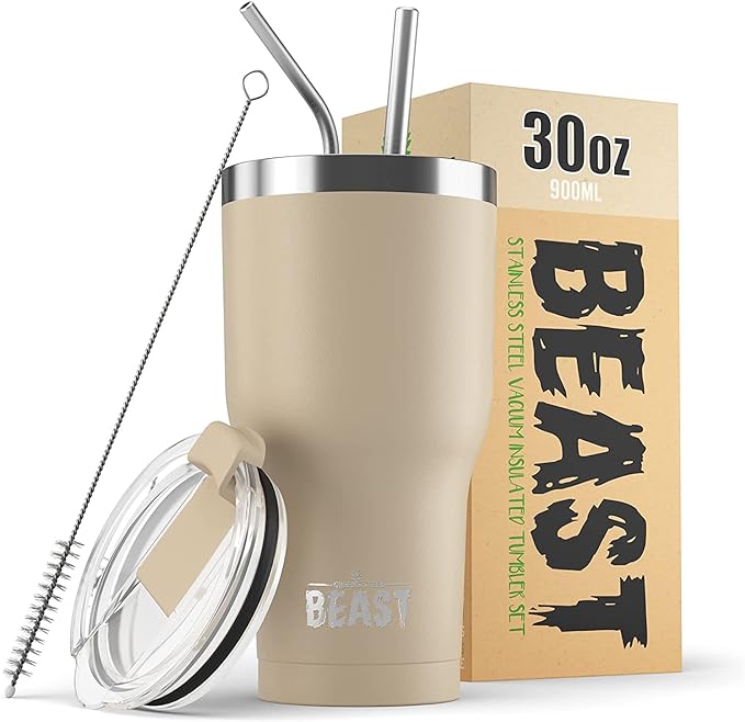 Beast 30 oz Tumbler Stainless Steel Vacuum Insulated Coffee Ice Cup Double Wall by GreensSteel