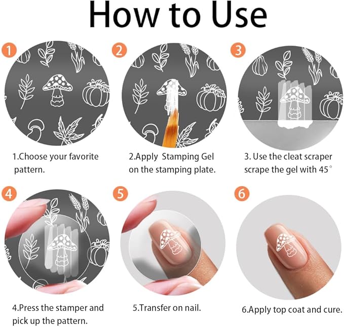 PH PandaHall 3PCS Fall Theme Nail Stamping Plate 88 Patterns Stainless Steel Nail Template Leaves Pumpkins Plaid Autumn Blessing Nails Art Plate for Thanksgiving Nails Art Design 4.7x2.4 inches