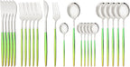 JASHII Flatware Set 24 Piece, Stainless Steel Silverware Set, Macaron Small by JASHII