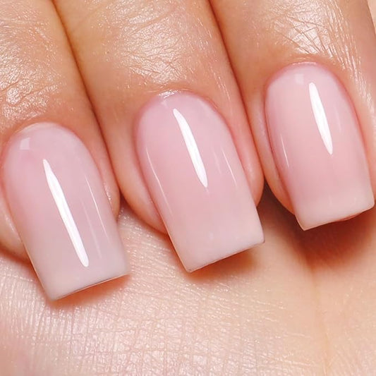 Imtiti Jelly Gel Nail Polish - Nude Sheer Spring Summer Translucent Gel Polish Nail Art Manicure Salon DIY Design Kit 10ML