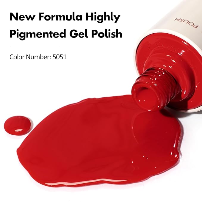 VENALISA Red Gel Nail Polish 1 Pcs 10ML Soak Off UV Gel Salon Manicure DIY at Home Nail Art For Girls Women