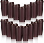 Domensi 15 Pack Reusable Plastic Coffee Cups by Domensi