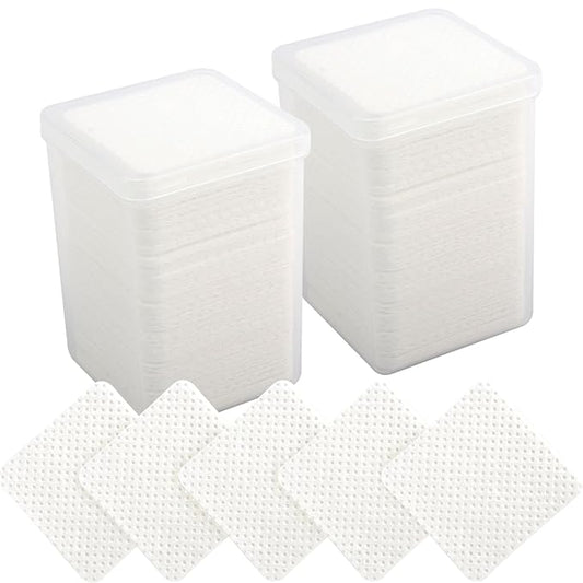 400 PCS Lint Free Nail Wipes Eyelash Extension Glue Wipes Absorbent Soft Super Non-Woven Fabric Lash Glue Wipes Nail Polish Remover Wipes for Lash Extension Supplies（White)