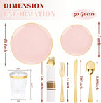 KIRE 350 PCS Pink Disposable Plates - Image 9