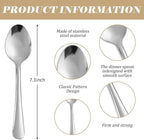 Windsor 96-Pcs Stainless Steel Dinner Spoons, Metal Spoons - Image 2
