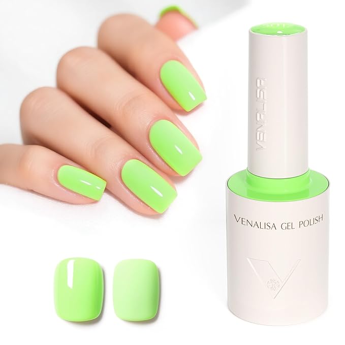VENALISA Green Gel Nail Polish 1 Pcs 10ML Pastel Mint Green Gel Polish Soak Off Salon Manicure DIY at Home Nail Art For Girls Women
