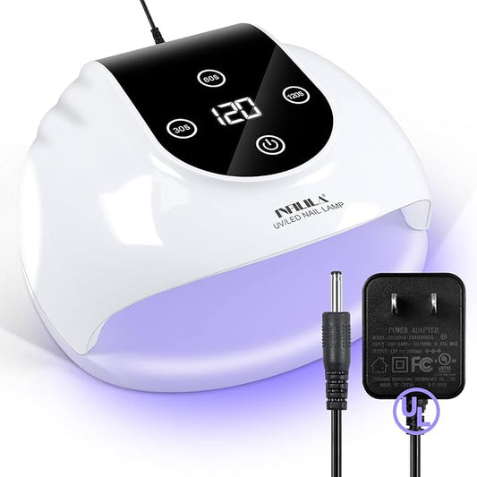 NXJ INFILILA 268W Nail Lamps for Gel Polish Large Space, Faster UV Light for Gel Nails, Professional Flash Cure Nail Dryer with 66Pcs Lamp Beads for Hands & Feet, Quick Dry for Salon & Home