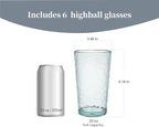 KLIFA- NICE- 20 ounce, Acrylic Highball Drinking Glasses, Stackable Plastic - Image 2