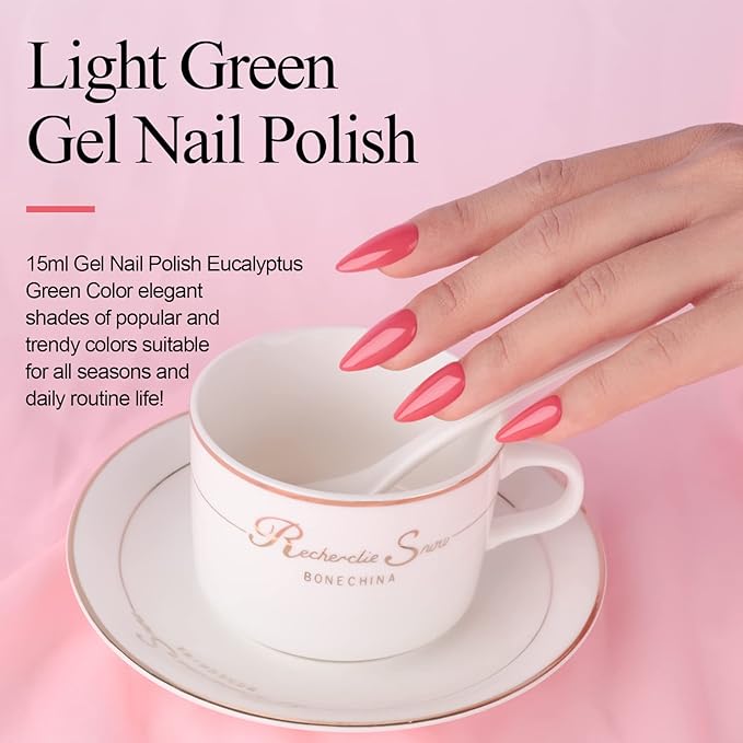 Imtiti Coral Red Gel Nail Polish, 1 Pcs 0.5 fl oz Coral red gel nail polish Color Soak Off Gel Polish Nail Art Manicure Salon DIY Nail Lamp Gel Nail Design Christmas Decoration