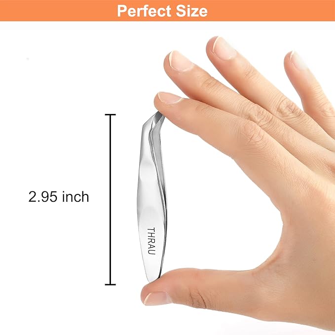 THRAU Mini Cuticle Trimmer for Manicure and Pedicure, Stainless Steel Cuticle Nipper, Precise Pointed Tip Cuticle Clipper for Trim Nail and Dry Skin