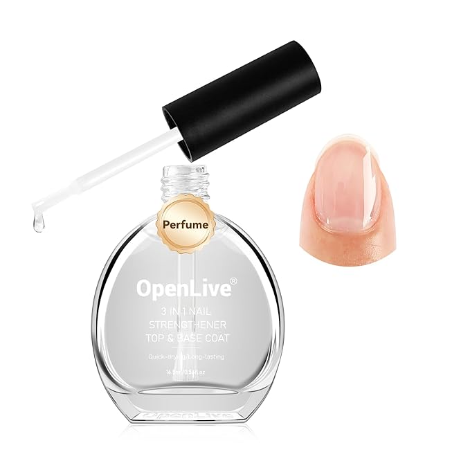 Perfume Nail Strengthener 3 IN 1 Quick Dry Nail Polish Strong Repairs Damaged Nail Hardener Long Lasting Shine for Nail 16.5ml