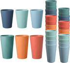 HEYCOME 24 Pcs Unbreakable Plastic Cups Set, Stackable Water Tumblers, Drinking by StayHealthyStayHappy