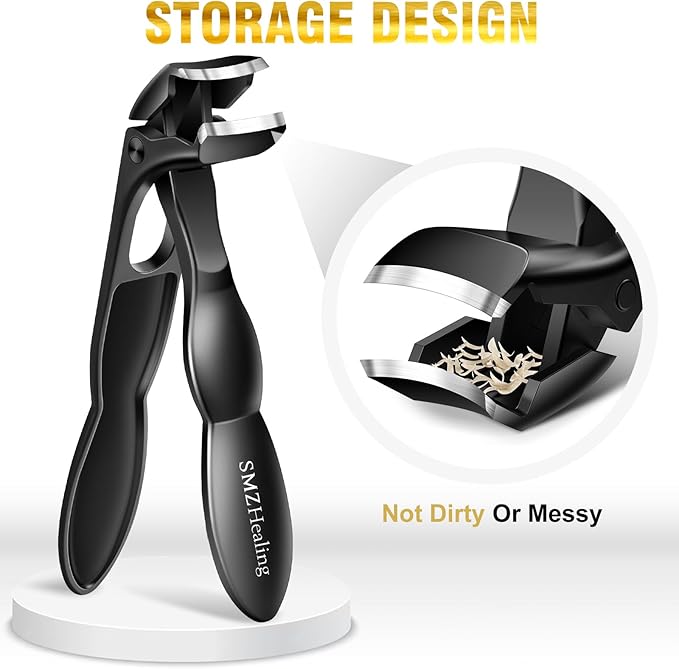 Stocking Stuffers for Men 2025 Toenail Clippers for Men Thick Toenails, Angled Head Toe Nail Clippers for Women, Sharp Heavy Duty Fingernail Clipper