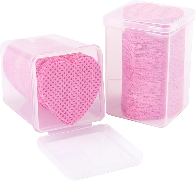MAYEEN Lint Free Nail Wipes 400PCS Heart Shape Nail Polish Remover Wipes No Lint Soft Cleaning Wipe for Nails & Eyelash Extensions Nail Supplies