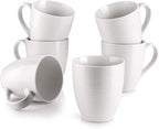 DOWAN Coffee Mugs, 17 Oz Coffee Mug Set of 6, Corrugated Tea Mugs by DOWAN