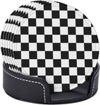 Black and White Checkered Coasters - Image 3