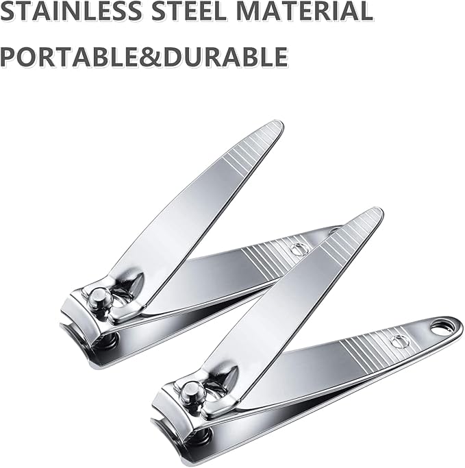 50 Pack Nail Clipper SetStainless Steel Nail Clippers Bulk，Portable Nail Cutter Manicure Kit Toe Nail Clippers for Women Man Adult Homeless Care