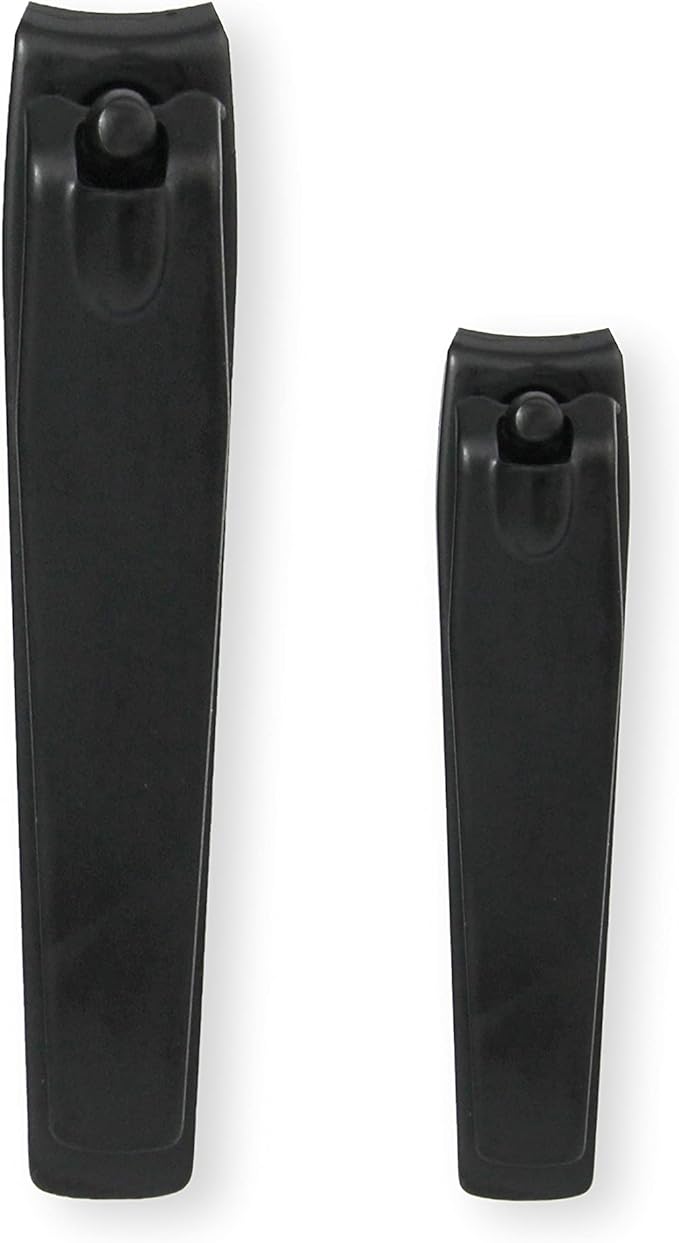 Amazon Basics Toenail Clipper and Fingernail Clipper Set, Black