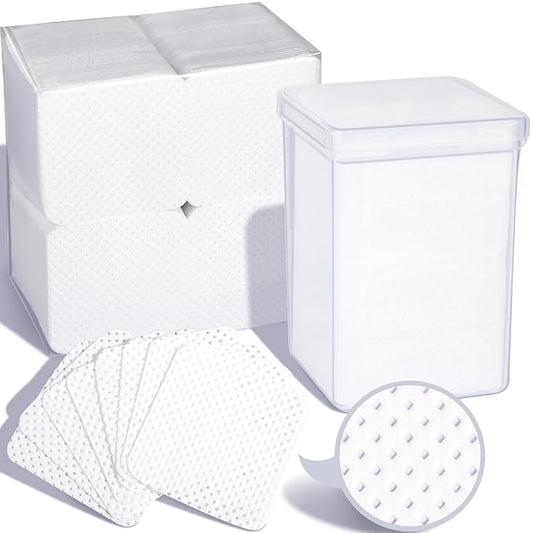 FANDAMEI 740 PCS Lint Free Nail Wipes, Nail Wipes for Gel Nails Lint Free, Nail Supplies, White