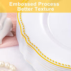 60pcs Gold Plastic Plates - Image 9