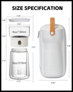ZENS Modern Glass Infuser Pot, One Touch Tea Maker - Image 4