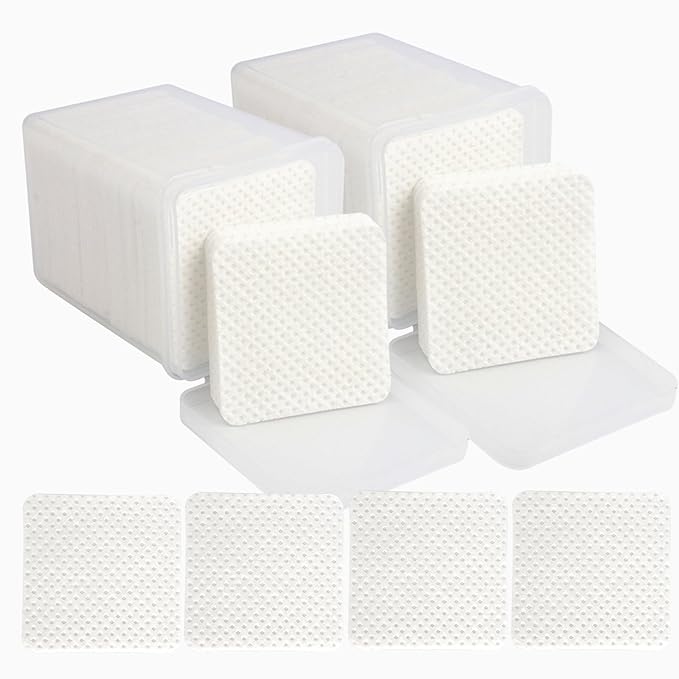400 PCS Lint Free Nail Wipes Eyelash Extension Glue Wipes Absorbent Soft Super Non-Woven Fabric Lash Glue Wipes Nail Polish Remover Wipes for Lash Extension Supplies（White)