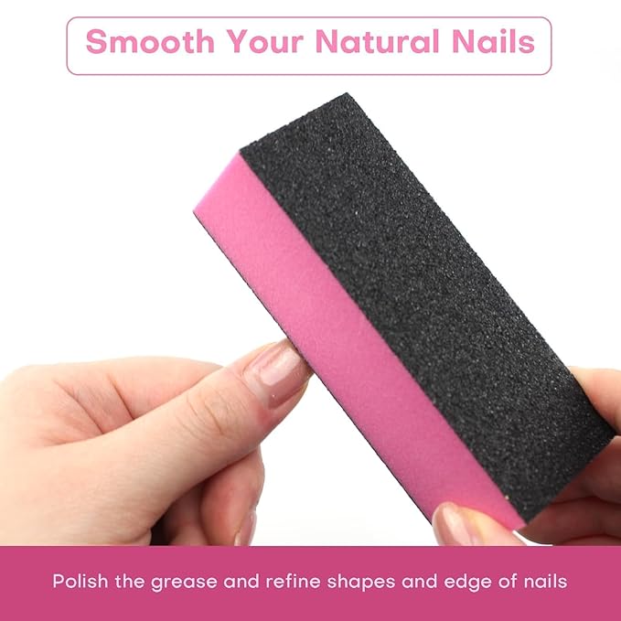 Nail Polish Remover Soak Bowl [2 PCS], Gel Polish Remover Refill Kits for Nails Including 10 PCS Soak Off Caps, Nail Buffer Block, Nail File, Cuticle Pusher, Pipette