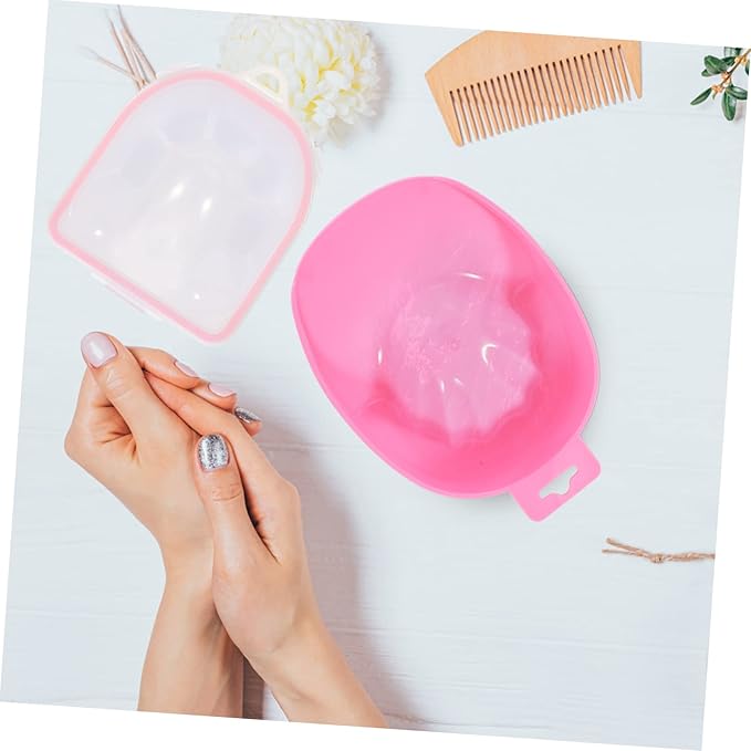 2pcs Nail Soaking Bowls for Manicure Spa Nail Art Tool for Soaking for Home Diy and Professional Use Comfortable Care