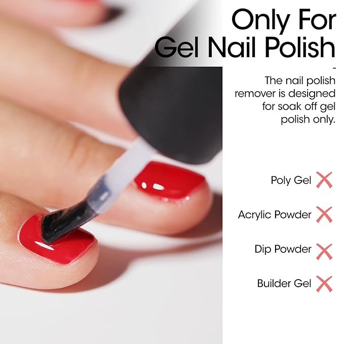 Gellen Gel Nail Polish Remover - 2Pcs Gel Polish Remover for Nails with Cuticle Pusher and Cuticle Oil, Quick & Easy Gel Nail Polish Removal in 2-5 Minutes, No Need Soaking or Wrapping 15ml 0.5fl.oz