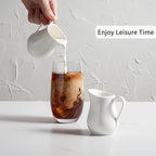 Gurygo 2 Pack 4 Oz Classic White Ceramic Small Creamer Pitcher - Image 3