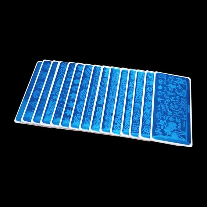 15pcs 12X6cm Nail Art Soft Stamping Protective White Color Stamper Rectangel Stamp Holder