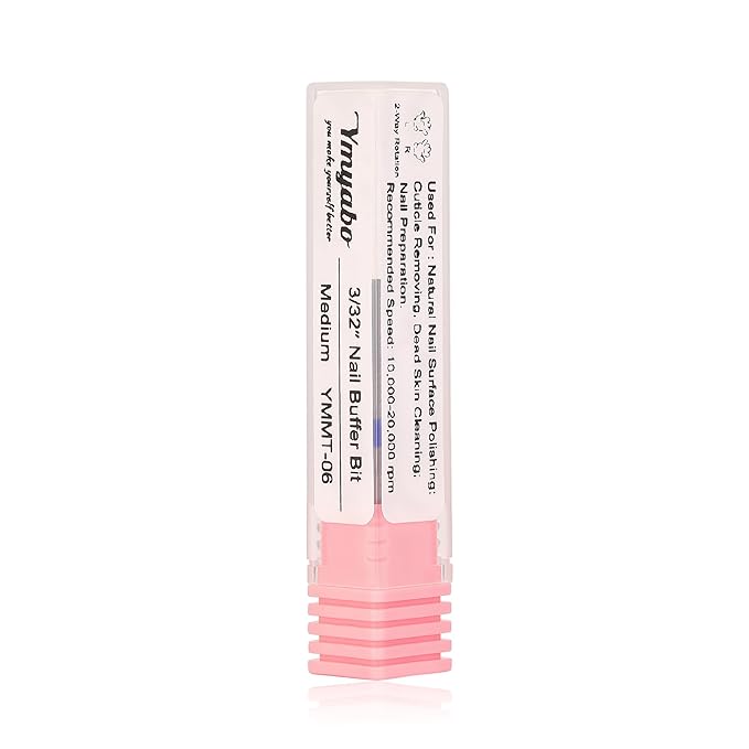 Nail Drill Bit 3/32" Safety Cuticle Clean Nail Carbide Bit Professional Nail Cleaner Bits, Nature Nail Bit for Manicure Nail Prepare Nail Polishing Tool-Medium