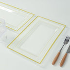 Efavormart 10 Pack Clear Rectangular Plastic Serving Trays - Image 8