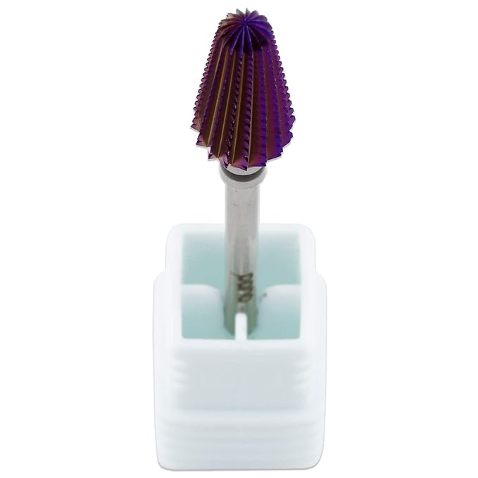 PANA 3/32" Purple Tornado Carbide Nail Drill Bit for Acrylics, Nail Extension, Gel Polish Removal Nail Salon Manicure Pedicure Electric File Tools (Extra Coarse - XC)