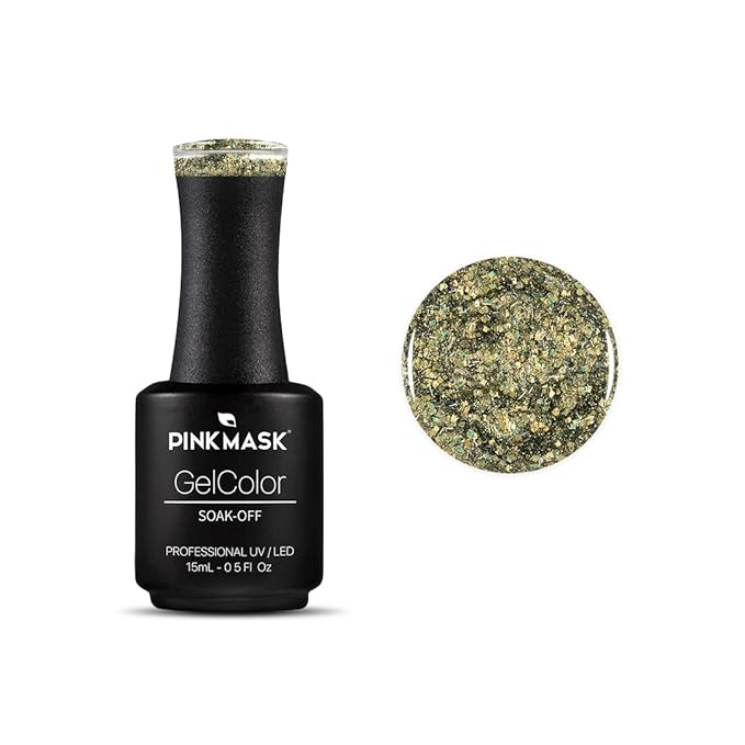 PINK MASK Gel Color Nail Polish Dumbo - Col. New York Ii 15ml / o.5 oz - UV/LED Gel Polish, Non Wipe, Long Lasting, Soak Off Formula