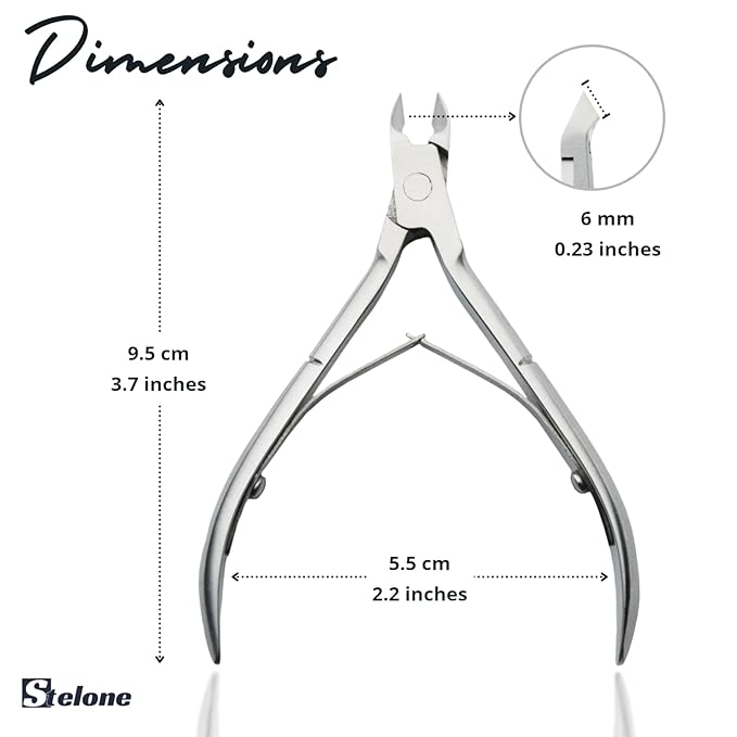 Cuticle Nippers Sharp Cuticle Trimmer Stainless Steel Cuticle Clippers Pedicure Manicure Nail Tool for Fingernails and Toenails